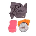 Oto Yıkama Araba Kurulama Araç Cam Temizlik 3'lü Mikrofiber Bez Eldiven Yıkama Seti