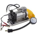 OtoÇizgi Profesyonel Metal Kompresör – Çift Pistonlu 12V Oto Lastik Şişirme Pompası + Çantalı Set - 0 - Siyah