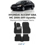 Otocraft Hyundai Accent Era Mc (2005-2011) Araca Özel 3D Havuzlu Eva Oto Paspas Full Set 5 Parça - Siyah