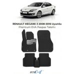 Otocraft Renault Megane 3 (2008-2016) Araca Özel 3D Havuzlu Eva Oto Paspas Full Set 5 Parça - Siyah