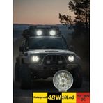 Otokap Universal Off Road Projektör 9-30V 16 LED Yuvarlak Günışık Dışı Beyaz Tır Kamyon Iş Makinesi Çalışma Lambası