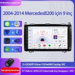 Otolas Mercedes B200 Için 9 Inç Carplay Navigasyon - Wifi Desteği 2+32GB Gps Kamera - 2004-2014 Model - Siyah