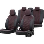 Otom Alfa Romeo 147 2001-2009 Özel Üretim Tokyo Design Deri Siyah - Kırmızı Oto Koltuk Kılıfı