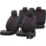 Otom Citroen Nemo 2008-2016 Özel Üretim Amsterdam Design Deri Siyah - Kırmızı Oto Koltuk Kılıfı