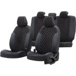 Otom Citroen Nemo 2008-2016 Özel Üretim Madrid Design Tay Tüyü Siyah - Beyaz Oto Koltuk Kılıfı