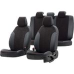 Otom Fiat Doblo 2001-2006 Özel Üretim Amsterdam Design Tay Tüyü Siyah Oto Koltuk Kılıfı