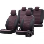 Otom Hyundai I10 2008-2013 Özel Üretim Milano Design Bordo - Siyah Oto Koltuk Kılıfı