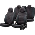 Otom Hyundai I30 2012-2017 Özel Üretim Madrid Design Deri Kırmızı - Siyah Oto Koltuk Kılıfı