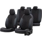 Otom Hyundai IX35 2010-2015 Özel Üretim Madrid Design Tay Tüyü Siyah - Beyaz Oto Koltuk Kılıfı