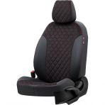 Otom Opel Corsa C 2001-2006 Özel Üretim Madrid Design Tay Tüyü Kırmızı - Siyah Oto Koltuk Kılıfı