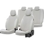 Otom Opel Vivaro 2001-2014 2+1 (3 Kişi) Özel Üretim Koltuk Kılıfı Tokyo Design Tay Tüyü Fildişi