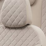 Otom Porsche Cayenne 2002-2010 Özel Üretim Madrid Design Tay Tüyü Bej Oto Koltuk Kılıfı