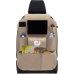 Otom Premium Deri Koltuk Arkasi Organizer Esya Duzenleyici Bej