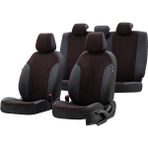Otom Seat Leon 1999-2005 Özel Üretim Amsterdam Design Tay Tüyü Siyah - Kırmızı Oto Koltuk Kılıfı