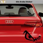 Otomarketin 15 cm Göz Araba Oto Sticker