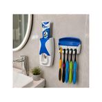 Otomatik Diş Macunu Sıkacağı ve Diş Fırçalık Seti, Duvara Monte Dispenser, Çocuklar ve Yetişkinler İçin, Banyo Organizeri, 2'li Set