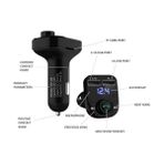 Otomatik Frekans Tanımalı Parazit Yok Fm Radyo Transmitter 3.1A Hızlı Şarj Micro Sd Bluetooth Mp3 Çalar Çakmaklık - Option-1