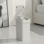 Otomatik Hareket Sensörlü Çöp Kovası, Banyo Çöp Kovası, Çocuk Odası Çöp Sepeti, Çöp Kutusu, (2 adet 1.5 V AA pil, piller pakete dahil değildir) 9 Litre - 15x22x32 cm