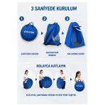 Otomatik Kabin Giyinme Çadırı 120X120x190 Cm Üst Halandırma Yan Pencereli Duş & Wc Çadırı Mi