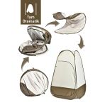 Otomatik Kamp Çadırı -Kabin Çadır - Duş / Giyinme / Kamp Tuvalet Çadırı 115X115x190