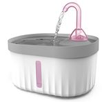 Otomatik Kedi Su Pınarı Ultra Sessiz Kedi Su Sebili 40db Usb Bağlantılı 2,3 Lt (Pembe, Standart) Aquata Ayarlanabilir Musluk Kedi Su Filtreli Kedi Su Şelalesi ATAPET