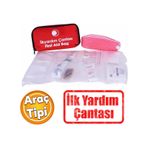 Otomobil Arac Araba Oto Ev Ofis Ilk Yardim Yarali Acil Canta Cantasi Ekipmanlari Kucuk El Tipi