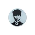 Otomor Aksesuar K.atatürk Silüetli Yuvarlak Etiket Damla Sticker 3cm