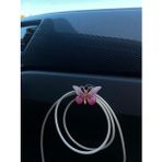 Otomor Aksesuar Kelebek Mınyatür Torpıdo Askılık Pembe-Beyaz