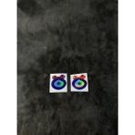 Otomor Aksesuar Nazar Boncuğu Küçük Hologram Etiket Sticker 2'li 6X6CM Tır Kamyon Dolmuş Araba - Renkli