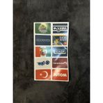 Otomor Aksesuar Ön Cam Pulu Sticker Set 10'lu Osmanlı Solotürk Dikdörtgen Seri - Renkli