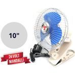Otomor Aksesuar Vantilatör 10inç 24V Mandallı