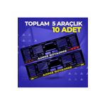 otopleksi İsme Özel Isimli 5 Araçlık 10 ADET Araç Logo Uv Baskılı Oto Plakalık