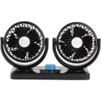 OtoTech 12V Araç Içi Vantilatör Çift Modlu Döner Başlıklı Oto Fan - Çok Renkli