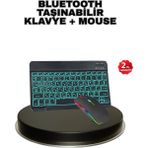 OtoTech Aydınlatmalı Türkçe Q Rgb Klavye Sessiz ve Dayanıklı Tuş Takımı - Çok Renkli