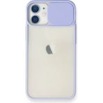 OtoTech Mey Ithalat® iPhone 11 Kılıf Palm Buzlu Kamera Sürgülü Silikon - Lila - Çok Renkli
