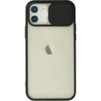 OtoTech Mey Ithalat® iPhone 12 Kılıf Palm Buzlu Kamera Sürgülü Silikon - Siyah - Çok Renkli