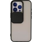 OtoTech Mey Ithalat® iPhone 13 Pro Kılıf Palm Buzlu Kamera Sürgülü Silikon - Siyah - Çok Renkli