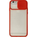 OtoTech Mey Ithalat® iPhone 6 Kılıf Palm Buzlu Kamera Sürgülü Silikon - Kırmızı - Çok Renkli