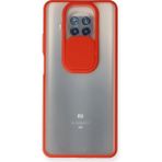 OtoTech Mey Ithalat® Mi 10T Lite Kılıf Palm Buzlu Kamera Sürgülü Silikon - Kırmızı - Çok Renkli