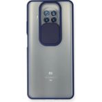 OtoTech Mey Ithalat® Mi 10T Lite Kılıf Palm Buzlu Kamera Sürgülü Silikon - Lacivert - Çok Renkli