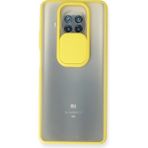 OtoTech Mey Ithalat® Mi 10T Lite Kılıf Palm Buzlu Kamera Sürgülü Silikon - Sarı - Çok Renkli