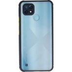 OtoTech Mey Ithalat® Realme C21 Kılıf Miami Şeffaf Silikon - Lacivert - Çok Renkli