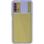 OtoTech Mey Ithalat® Redmi 9t Kılıf Palm Buzlu Kamera Sürgülü Silikon - Lila - Çok Renkli