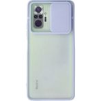 OtoTech Mey Ithalat® Redmi Note 10 Pro Kılıf Palm Buzlu Kamera Sürgülü Silikon - Lila - Çok Renkli