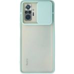 OtoTech Mey Ithalat® Redmi Note 10 Pro Kılıf Palm Buzlu Kamera Sürgülü Silikon - Turkuaz - Çok Renkli