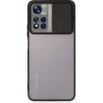 OtoTech Mey Ithalat® Redmi Note 11T Kılıf Palm Buzlu Kamera Sürgülü Silikon - Siyah - Çok Renkli