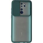 OtoTech Mey Ithalat® Redmi Note 8 Pro Kılıf Palm Buzlu Kamera Sürgülü Silikon - Yeşil - Çok Renkli