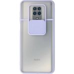 OtoTech Mey Ithalat® Redmi Note 9 Pro Kılıf Palm Buzlu Kamera Sürgülü Silikon - Lila - Çok Renkli