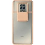 OtoTech Mey Ithalat® Redmi Note 9 Pro Kılıf Palm Buzlu Kamera Sürgülü Silikon - Pembe - Çok Renkli