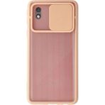 OtoTech Mey Ithalat® Samsung Galaxy A01 Core Kılıf Palm Buzlu Kamera Sürgülü Silikon - Pembe - Çok Renkli